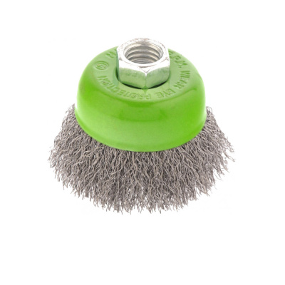 Щетка для УШМ, 65 мм, М14, "чашка", витая проволока, 0,3 мм// Сибртех