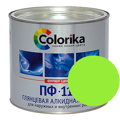 Эмаль ПФ-115 "Colorika" ярко-зеленая 6,0 кг
