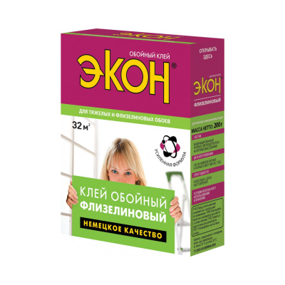 Обойный клей ЭКОН Флизелиновый 200г МОМЕНТ