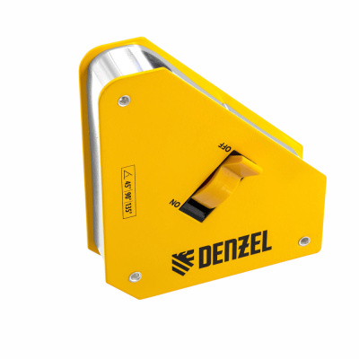 Фиксатор магнитный отключаемый для сварочных работ усилие 55 LB, 45х90 град.// Denzel