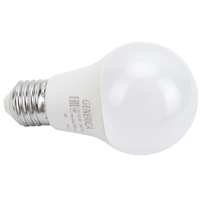 Лампа светодиодная A60 груша 12Вт 230В 4000К E27 GENERICA