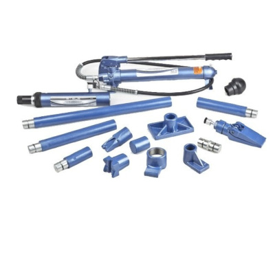 Растяжка гидравлическая, 4 т, набор из 16 предметов, 7 сменных насадок, в пласт. кейсе// Stels