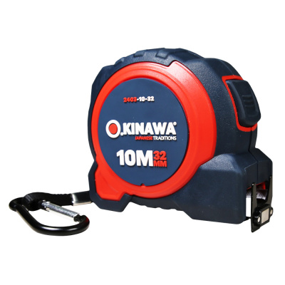 Рулетка измерительная 10м x 32мм, двустороннее полотно 2403-10-32 OKINAWA LONG 