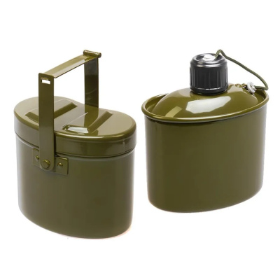 Набор посуды армейский котелок+фляжка (1000мл/900мл)(HS-NP 020031-00)Helios