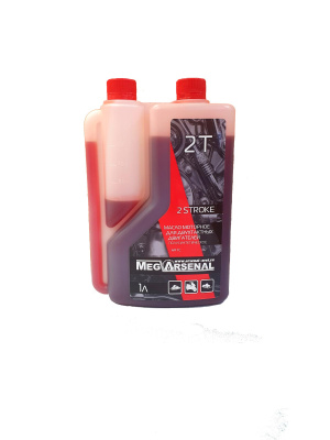 Масло моторное полусинтетическое для двухтактных двигателей 1л (дозаторная канистра) MegArsenal