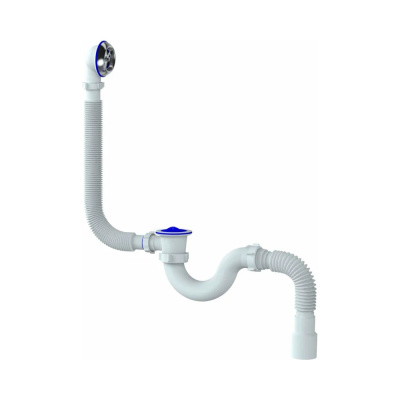 Обвязка на ванну 1 1/2*40 с нерж. вып.и перел с гофрой 40*40/50 S32 UNICORN (пробка+цепочка