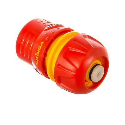 Соединитель GRINDA пластмассовый с автостопом и запирающимся механизмом, 3/4"