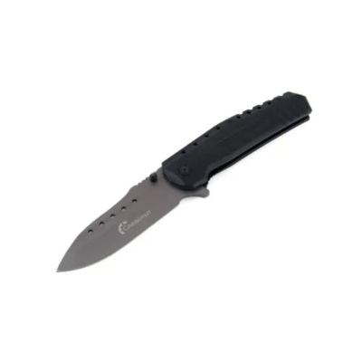 Нож туристический "СЛЕДОПЫТ", прорезиненная ручка, дл. клинка 95 мм, в чехле/120/