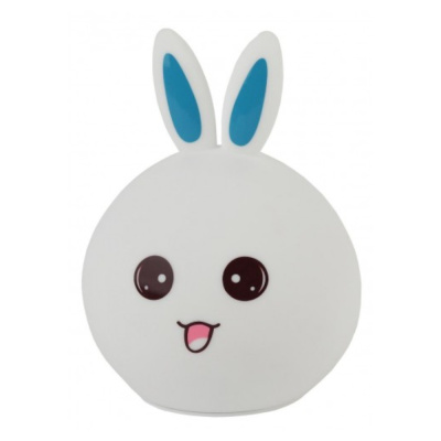 Ночник ЭРА св/д детский мягкий 2W NLED-416-2W-BU белый/синий ЗАЙКА сенсор, 3 режима (акк,USB) 3584