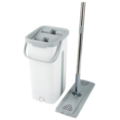 Швабра плоская и ведро с отжимом 7л, арт.H-4012