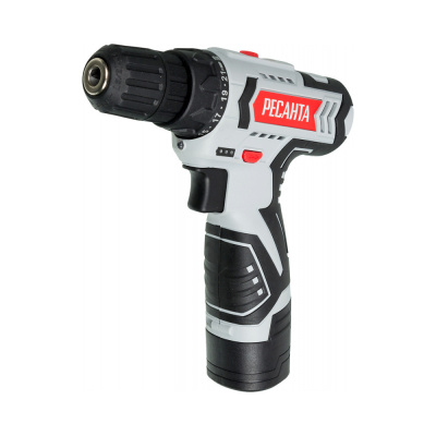 Дрель-шуруповерт аккумуляторная ДА-12-2ЛК Ресанта 75/14/2