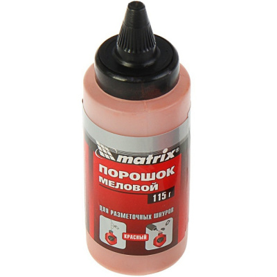 Меловой порошок "MATRIX" д/разметочных шнуров красный 115г
