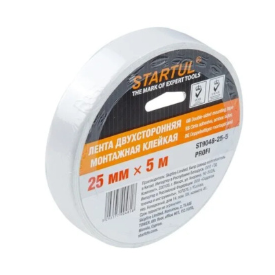 Лента двухсторонняя монтажная клейк. 25ммх5м STARTUL PROFI (ST9048-25-5)