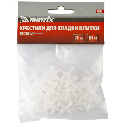 Крестики, 2,0 мм, для кладки плитки, 100 шт.// MATRIX