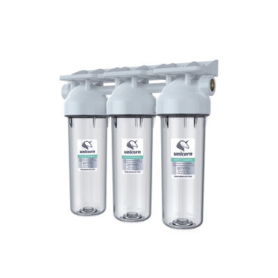 Фильтр магистральный 3/4'' KSBP TRIO тройной для хол. воды прозр. 10" UNICORN (KSBP 3/4 TRIO)