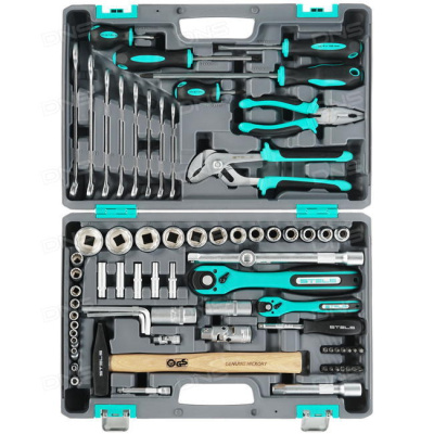 Набор инструмента 76 предметов 12 гранные головки // STELS