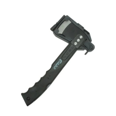 Топор туристический СЛЕДОПЫТ 340х120х70мм с пилой, огнивом и свистком, 775 гр в чехле/20/