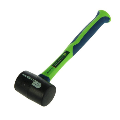 Киянка резиновая, 225г., черная резина, фибергласовая рукоятка //СИБРТЕХ