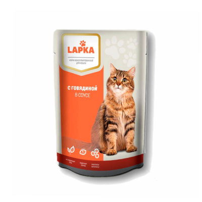 Корм Лапка конс.д/к 85 гр Говядина/соус