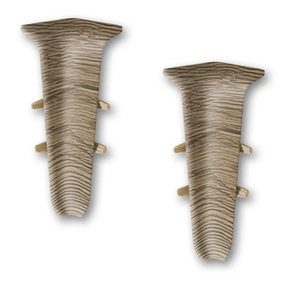 Угол для плинтуса 70мм "Деконика" Дуб рустик / 211 внутренний										