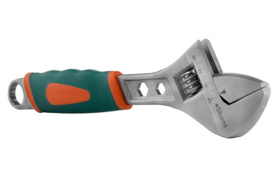 Ключ разводной Sturm 250мм, усиленный, мягкая рукоятка, подвес