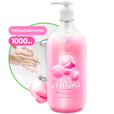Жидкое мыло "Milana" fruit Bubbles флакон, 1000мл (арт.125312)