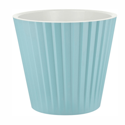 Горшок для цветов InGreen Sand  D320мм, 15,8л c дренажной вставкой, на колесиках (Небесный)