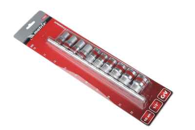 Набор торц. головок 1/2", 6-ти гр., 10-22мм  "MATRIX"