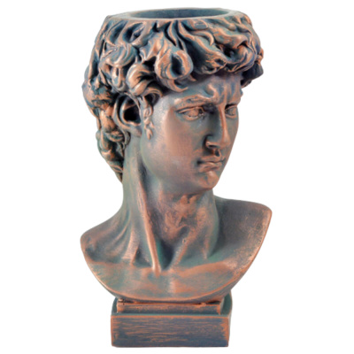 Декоративное лофт кашпо "Давид"  старая медь		