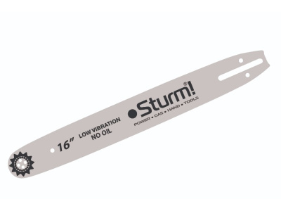 Шина пильная 16" Sturm! паз 1,3мм, 3/8", 59зв, хвостовик PO БЕЗМАСЛЯНАЯ
