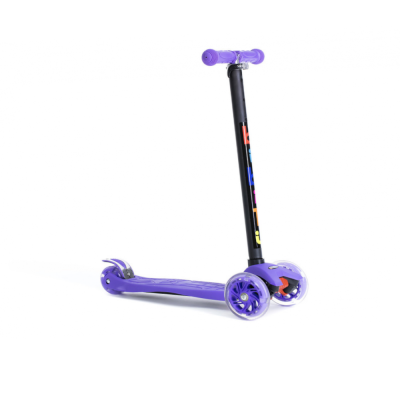 Самокат для детей и подростков, трехколесный материал - металл/пластик BIBITU CAVY SKL-07, фиолетовы