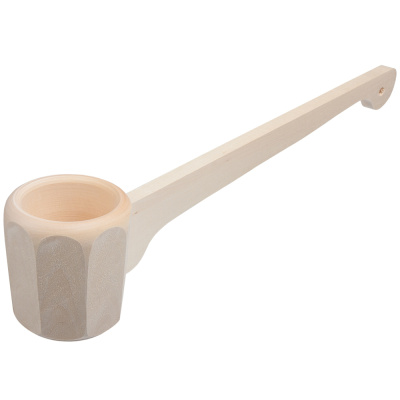 Ковш - черпак  гранёный, 0,25 л, с горизонтальной ручкой, липа "Банные штучки" в кор./10