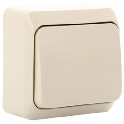 Выключатель 1 кл. наружный слоновая кость Schneider