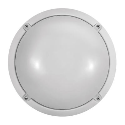 Светильник светодиодный ДБП-12w с оптико-акустическим датчиком 4000K 900Лм круглый пластиковый IP65 