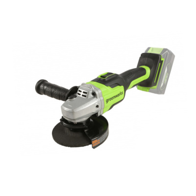 Угловая шлифовальная машина, аккумуляторная Greenworks GD24AG, 24V,  бесщеточная, с АКБ 2АЧ и ЗУ