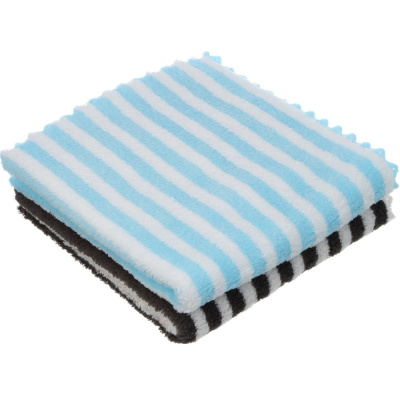 Салфетка из микрофибры универсальная махровая в полоску, 30х30см, 250г/кв.м., 2 цвета