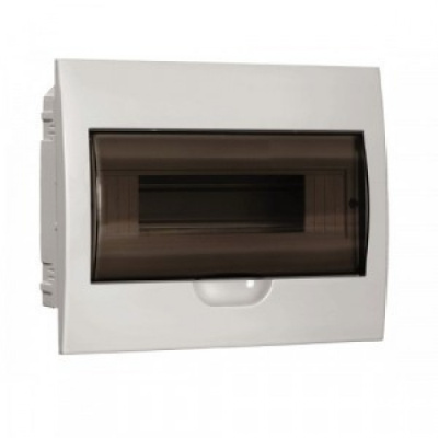 Щит распределительный встраиваемый  ЩРв-П-12 IP41 пластик.белый прозрачн.дверь