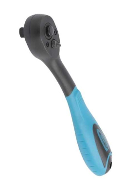 Ключ-трещотка 1/4", 72 зуба, Comfort, с быстрым сбросом, CrV, 2-х комп.рукоятка GROSS