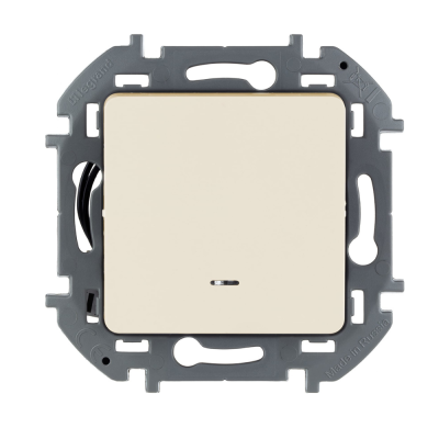 Выключатель одноклавишный с подсветкой/индикацией INSPIRIA 10 AX 250 В~ слоновая кость