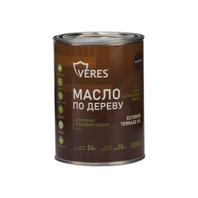 МАСЛО ПО ДЕРЕВУ "EXTERIOR TERRASE OIL" ДЛЯ НАРУЖНЫХ РАБОТ ПАЛИСАНДР 0,85 Л (1/14) "VERES"