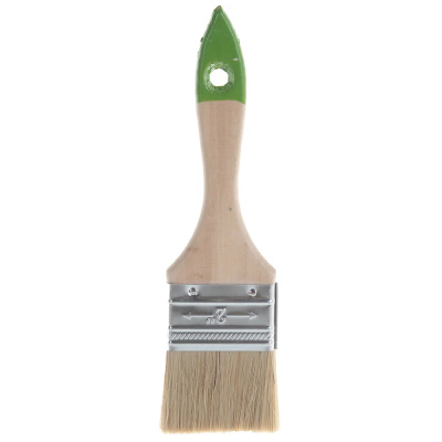 Кисть плоская 50 мм, натуральная щетина, деревянная ручка// Сибртех