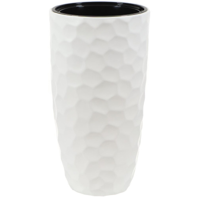 Кашпо МОЗАИКА  D340мм H 630мм со вставкой 42л.(вставка 9л.) (Белый)