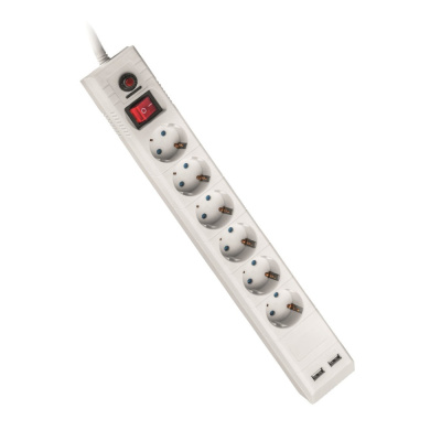 Фильтр сетевой NSP-USB-06-180-ESC-3x1 6 гнезд (1.8м)