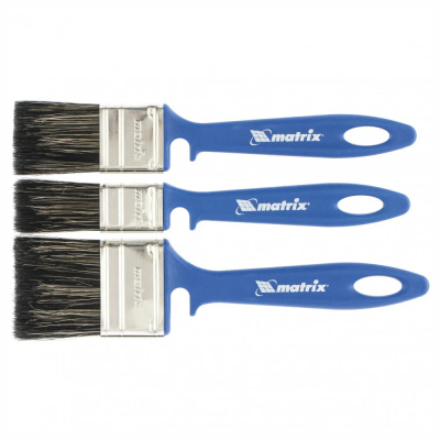 Набор кистей для водных красок 25мм, 35мм, 50мм, смешанная щетина, пластиковая рукоятка// Matrix