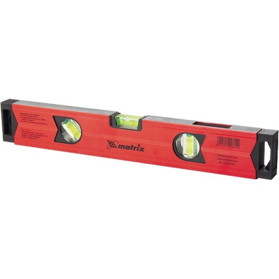 Уровень алюминиевый 600мм,фрезерованный  3 глазка (1 зеркальный)) усиленный//MATRIX