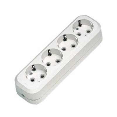 Колодка удлинителя 4 гнезда с заземлением
