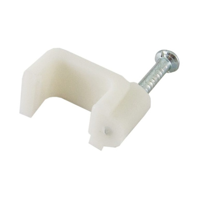 Скоба 8мм плоская пластиковая (50шт)