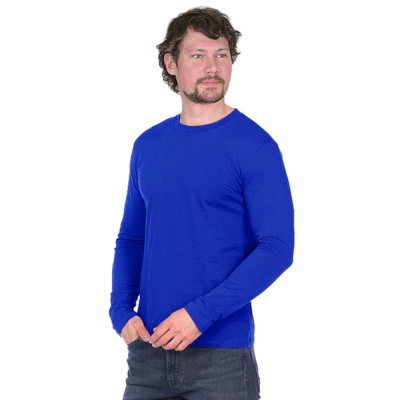 Футболка длинные рукава васильковая 160г/м2 р.3XL (ЧЗ)