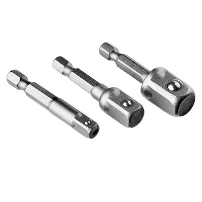 Набор STAYER MASTER "MAXFIX": Адаптеры для торцовых головок, сталь 40Cr, 3 предмета E1/4-1/4", E1/4-