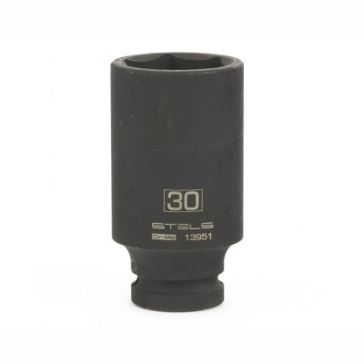 Головка ударная удлиненная шестигранная, 30 мм, 1/2", CrMo// Stels
